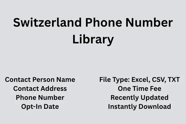 Switzerland phone number library