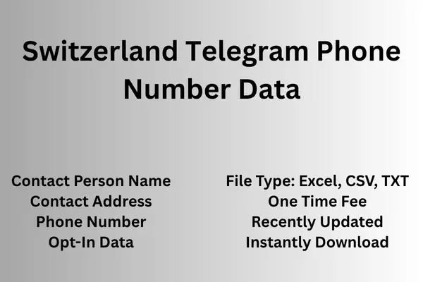 Switzerland telegram phone number data