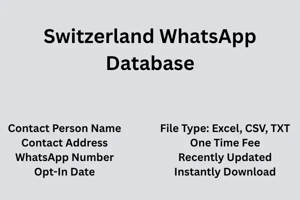 Switzerland whatsapp database