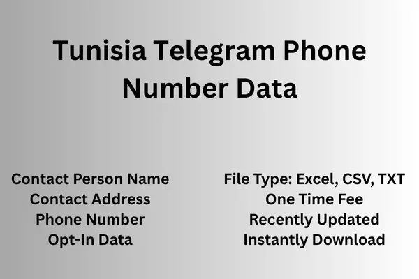 Tunisia telegram phone number data