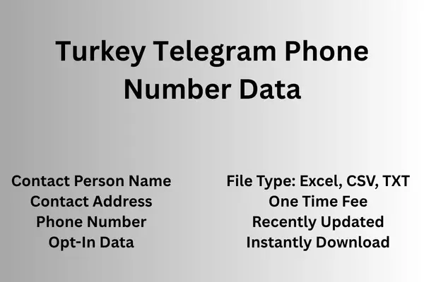 Turkey telegram phone number data
