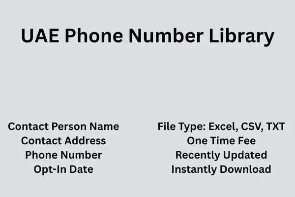 UAE phone number library