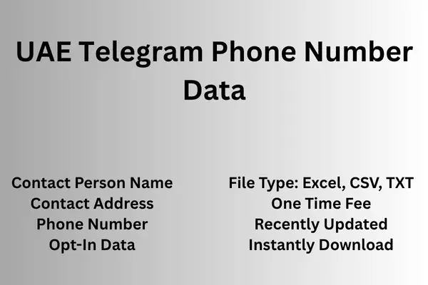 UAE telegram phone number data
