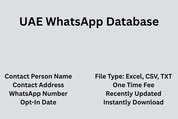 UAE whatsapp database