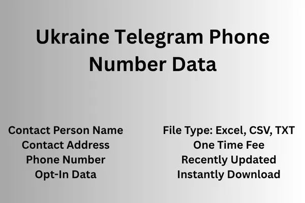 Ukraine telegram phone number data